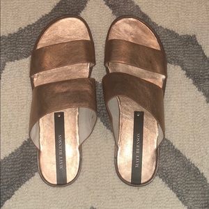 Matt Bernson rose gold slides. Size 9.